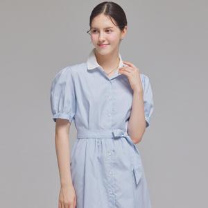 [FOCUS] 인베스트 카라 배색 스트라이프 롱 원피스_PBINF5M1OP3311