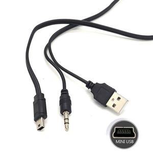 2In 1 USB 케이블 3.5mm 잭 AUX + 남성  5 핀 충전 블루투스 플레이어 휴대용 스피커 날짜 오디오