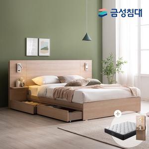 금성침대 아트월 침대 Q_리프레쉬유로탑_조명협탁