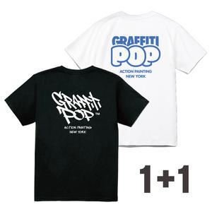 [그래피티팝] BACK 그래피티 티셔츠 여름 면20수 남자 여성 반팔티 2장
