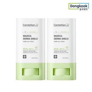 마데카 더마쉴드 세이프 선스틱 18g 2개(SPF50+ PA++++) 24H 촉촉 쿨링효과 진정