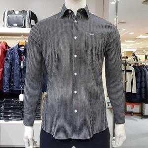 [루이까스텔]남성잔체크포켓긴팔셔츠/7MESH301B