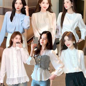 투피앤 봄 신상 여성 블라우스 S~2XL 여성셔츠 빅사이즈 쉬폰 남방 프릴 티셔츠