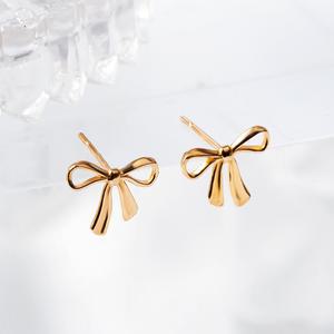 [니지쥬얼리] 14K GOLD 레이스 리본 이어링