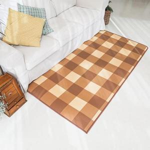 [BZI1587O_51]보온매트 카페트형 체크사각브라운 150X200cm