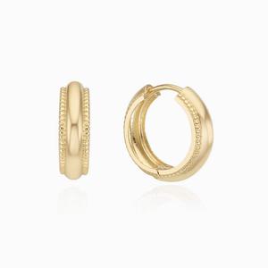 [로이드](마산점)14K 모던브리티쉬 라운드 14mm 원터치 귀걸이 LOFM3027G