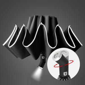 거꾸로 LED 3단자동우산 UV자외선차단 양산 장우산