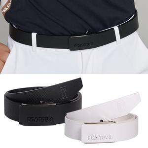 [피지에이투어][PGA TOUR] 천연 소가죽 로고 자동 프리사이즈 골프 벨트