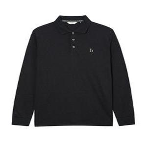 헤지스 남성 24FW [SOFT COTTON] 차콜 인터록 카라 티셔츠 HZTS4F302CG