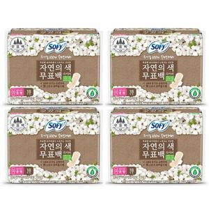 쏘피 유기농 자연의색 무표백 중형 18개 x 4팩 입는