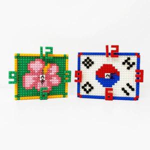 토단교재 하비 디폼블럭 시계만들기 태극기-1인용