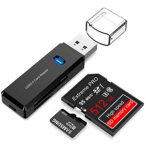 라온 CR-200A USB3.0 SD카드 마이크로SD 카드리더기 블랙