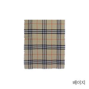 (버버리) 시그니처 체크 울 스카프 베이지
