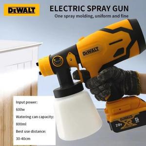 Dewalt 무선 전기 스프레이건 휴대용 페인트 분무기 고출력 자동 가구 코팅 에어브러시 배터리용 800ml