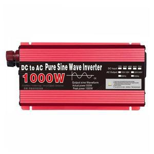 순수 사인파 인버터 DC 12V/24V 1000W 휴대용 태양광 전원 은행 변환기