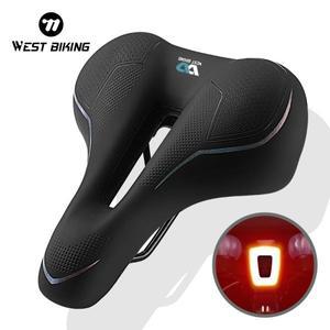 WEST BIKING  자전거 안장 임팩 방지 사이클링 시트 편안한 할로우 미끄럼 부드러운 쿠션 여행 MTB 로드 바
