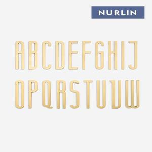 Nurlin 70mm 황동 번호 표시 집 금속 문자 아파트 주소 및 사서함 플레이트