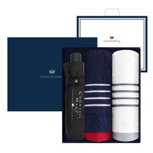 송월우산 3단폰지 포라인 30수 타올 칠순 돌 답례품 3p