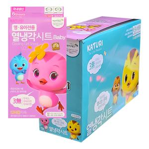 엄마까투리 영유아 전용 열냉각시트 10통(1BOX) 해열 시트 쿨패치 이마 열내림 냉각 효과 저자극 국내 생산