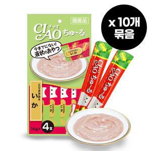 이나바 챠오 츄르 닭가슴살 오징어14gX4개입 X 10개묶음