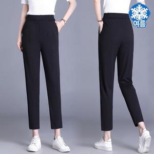 힙제이  S XL) 쿨링아이스 9부 슬랙스 일자 9부바지 여성 여름바지