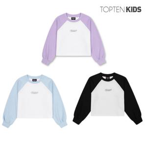 [탑텐키즈](하남점)24년 F/W 여아) 파워퍼프걸 라글란 크롭 스웨트셔츠 MKE3TR2801