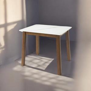 주방 인테리어 세라믹 원목식탁 85x65x72cm (2인) 카페테이블 사각테이블