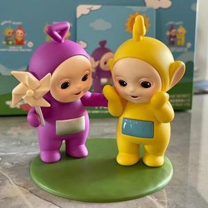 Teletubbies 동반자 시리즈 블라인드 박스 장난감 액션 피규어 미스터리 Caixa 귀여운 컬렉션 모델 장식품