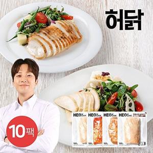 [허닭]T_프레시업 슬라이스 닭가슴살 100g 4종 10팩 (소비기한 임박 25/07/29)