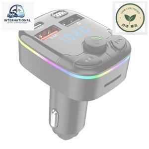 블루투스 무선카팩 차량용 블루투스 5.0 차량용 FM 송신기, PD C타입 듀얼 USB 앰비언트 플레이어, MP3 무