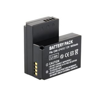 호환 EOS M10 배터리 LP 1800mAh 용 LP-E12 캐논 X7 100D 카메라 반란군 LPE12 E12 키스 SL1 DSLR L50