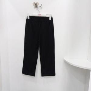 [소이]9부 세미 와이드 분또 바지(23M0285_BK)