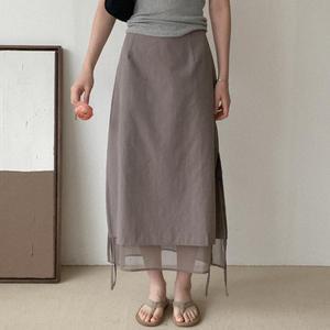 파르벤 셔링 레이어드 롱스커트