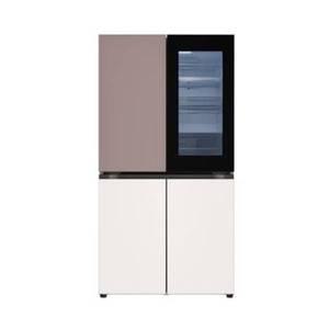 [LG]전자 노크온 매직스페이스 냉장고 4도어 865L 네이처 클레이 핑크+베이지(T875MKE412) (O)