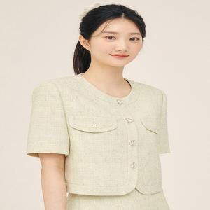 [JJ지고트]트위드 플랩 장식 크롭 재킷(GP5M0JK951)