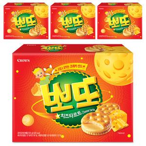 크라운 뽀또치즈타르트, 322g, 4개