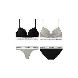[ 언더웨어]CK 여성 모던 코튼 AF 플런지 푸쉬업 브라 팬티 세트 4종 택1 (QF7623