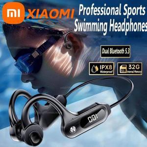 골전도이어폰 Xiaomi 수영 뼈 전도 헤드폰 더블 블루투스 53 32G 메모리 Earless IPX8 방수 공기 New