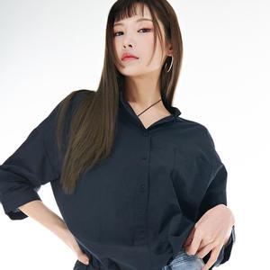 [체이스컬트] [2color] 여자 오픈 카라 셔츠