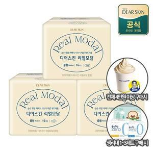 디어스킨 생리대 리얼모달 중형 16P x 3팩 [추가증정]