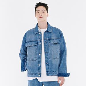 [체이스컬트] 공용 포켓 디테일 데님 자켓-CARU1211B0N