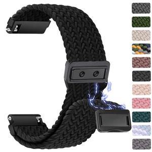 삼성 갤럭시 시계 4/5/6/7/FE/Pro/Classic/Active 2/Gear S3 용 20mm 스트랩 45mm 스포츠 나일론 벨트 팔찌