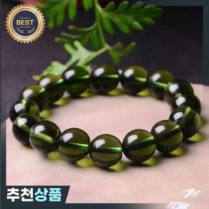 AAA + 100% 천연 몰다비테 그린 에어로라이트 체코 크리스탈 스톤 원석 8mm 구슬 팔찌