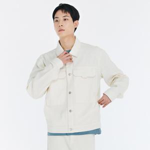 [체이스컬트] 공용 에크루 포켓 디테일 데님 자켓-CAPU1231B05
