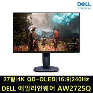 DELL 에일리언웨어 게이밍모니터 AW2725Q 27 67.74cm QD-OLED 4K UHD 240Hz 0.03ms
