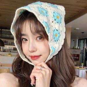 3개세트 소녀감성 플라워 여성 삼각두건 스카프