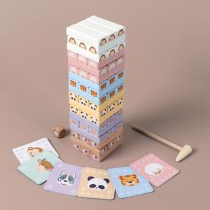 토도리브로 원목 동물 게임블록(주사위 망치 카드 포함)