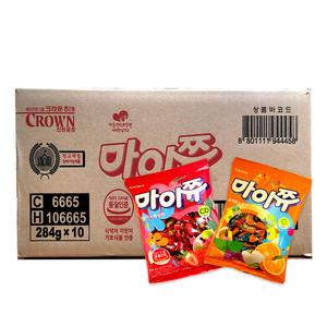 크라운 마이쭈 2종 딸기 요거트 대용량 혼합 284g 10봉