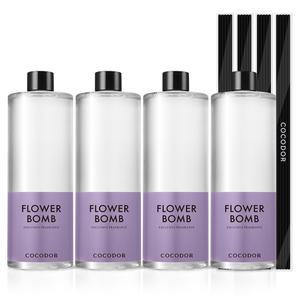 [2+2] 코코도르 2L 리미티드 디퓨저 리필액 500ml 4개+스틱20P 실내방향제 인테리어 플라워밤