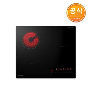 쿠첸 3구 하이브리드 인덕션 전기레인지 빌트인 CIR-C3S3410DSBE
